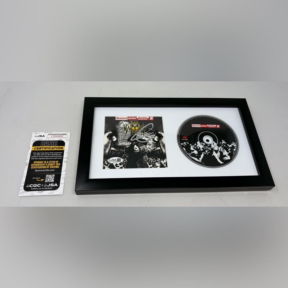 Geoff Tate signed Queensryche Operation Mindcrime II CD Cover Framed JSA COA